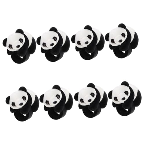 Cabilock 8 STK Plüschring Plüsch-Panda Puppe Spielzeug Schlagband Plüsch Slap-Bands Mit Tiermotiven Panda-Spielzeug Gefüllter Panda Panda-Souvenir Pp Baumwolle Kind Armband Handgelenk von Cabilock