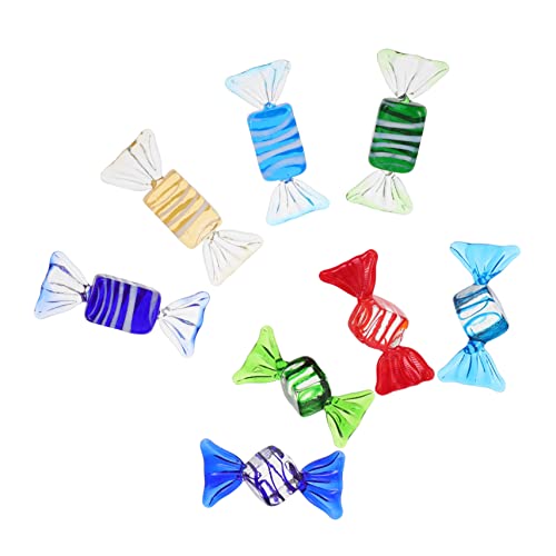 Cabilock 8 Stücke Candy Ornamente Bunte Candy Dekorationen Glas Kunst Candy Figurine Für Home Decor Zufällig Stil von Cabilock