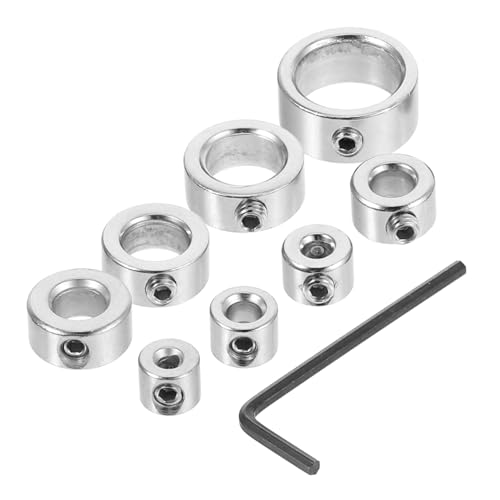 Cabilock 8 Stück Teiliges Bohrstopper Set aus Präzise Tiefenregelung für Holzarbeiten Einstellbare Bohrerbegrenzungsringe mit Schlüssel für Professionelle Anwendungen von Cabilock
