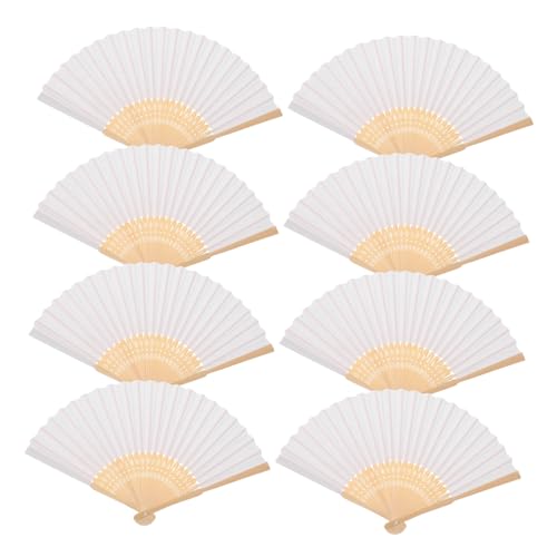 Cabilock 8 Stück Teiliges DIY Papierfächer Weiß mit Bambusrahmen Handlicher Faltfächer für Leichte Kindgerechte Bastelprojekte und Sommerparty gastgeschenke Vielseitig für Cabilock 8 Stück Teiliges DIY Papierfächer Weiß mit Bambusrahmen Handlicher Faltfächer für Leichte Kindgerechte Bastelprojekte und Sommerparty gastgeschenke Vielseitig für von Cabilock