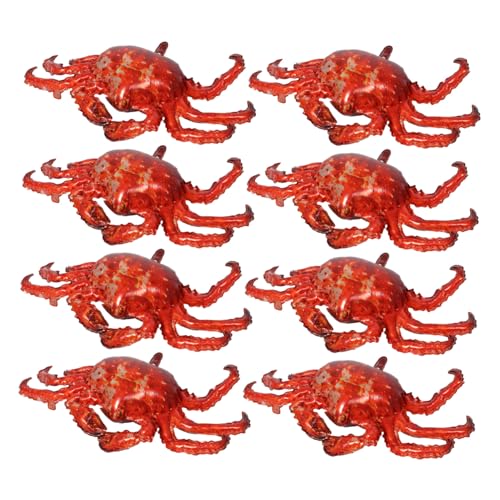 Cabilock 8 Stück Teiliges Set Krabbenballons aus Aluminiumfolie Realistische Königskrabbe Aufblasbare Meeres-tier-dekoration für Geburtstagsfeiern Schnelle Montage Leicht Transportierbar von Cabilock