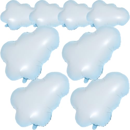 Cabilock 8 Stück Wolkenform Folienballons Dekorative Ballons für Geburtstagsfeiern Hochzeiten und Regenbogen Themenpartys für Drinnen und Draußen von Cabilock