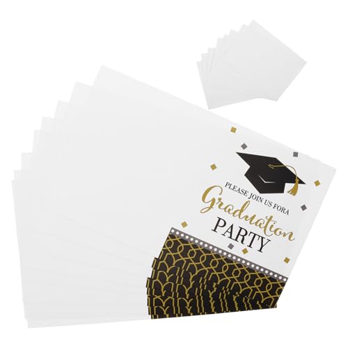 Cabilock 8Stücke Einladungskarten zur Abschlussfeier Abschlusskarten für Graduation zum Einladen und Familie Einzigartigem Design Cabilock 8Stücke Einladungskarten zur Abschlussfeier Abschlusskarten für Graduation zum Einladen und Familie Einzigartigem Design von Cabilock