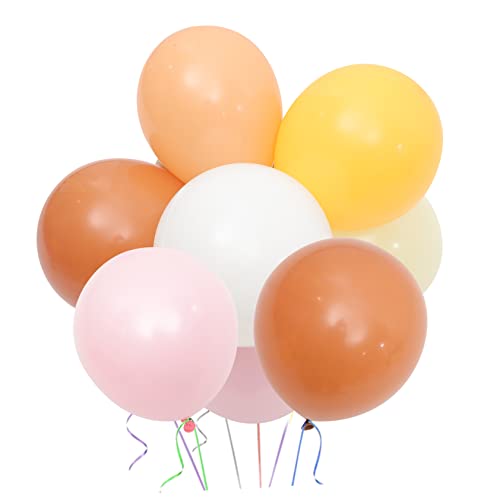 Cabilock 9 Sets Partyballon Set Kits Pastellgelbe Dekorationen Rosa Folie Oh Verschiedene Gänseblümchenballons Outdoor Girlande Latexballon Blumenballongirlande Emulsion von Cabilock