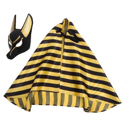 Cabilock Anubis Maske mit Kopftuch Halloween Cosplay Unisex Party Ball Masquerade Kostüm Zubehör für Erwachsene und Teens Cabilock Anubis Maske mit Kopftuch Halloween Cosplay Unisex Party Ball Masquerade Kostüm Zubehör für Erwachsene und Teens von Cabilock
