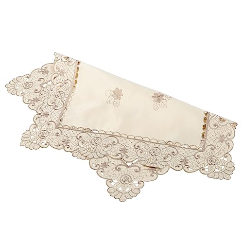 Cabilock Bestickte Tischdecke aus Strapazierfähigem Stoff für Partys Teetafeln und Täglichen Gebrauch mit Schöner Landhausstickerei für Stilvolle Tischdekoration Cabilock Bestickte Tischdecke aus Strapazierfähigem Stoff für Partys Teetafeln und Täglichen Gebrauch mit Schöner Landhausstickerei für Stilvolle Tischdekoration von Cabilock