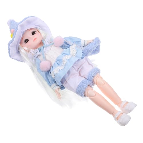 Cabilock Bjd Gelenkpuppe mit Kleidung Schuhe Hut und Schultertasche Niedliche Cartoon Puppe für Kreatives Rollenspiel und Sammeln Geschenkspielzeug für Sammler Sicher und Detailreich von Cabilock