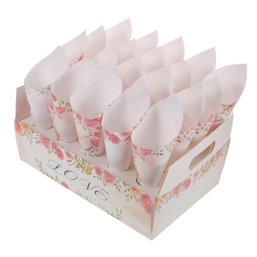 Cabilock Blütenzapfen für die Hochzeit Straußzubehör Party Blütenkegel Tischdekoration Hochzeit Kegelschale Hochzeitstisch Blütenblatt-Wurfkegel Kegelhalter Papier von Cabilock