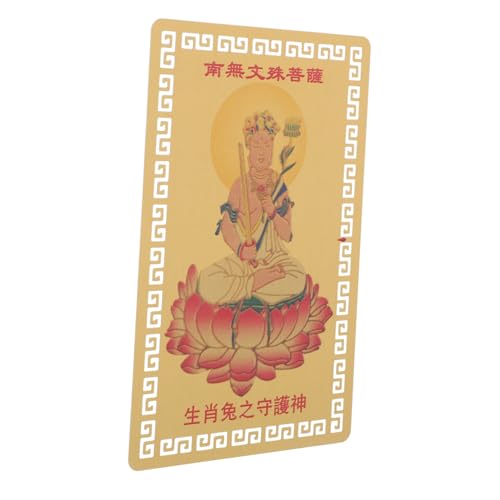 Cabilock Chinesische Neujahrsdeko Metallkarte mit Tierkreis hase Leichte Legierungs deko für Tisch und Regal Langlebige Frühlingsfest Dekoration Vielseitige Glücksbringerkarte von Cabilock