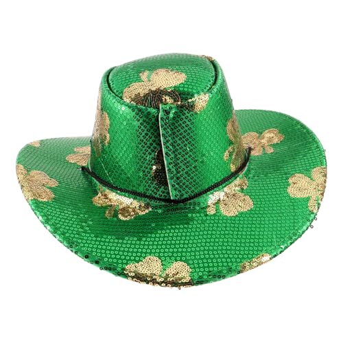 Cabilock Einzigartiger mit Pailletten Verzierter Hut Damenhut -leuchten für Die Feierlichkeiten Zum St. Patrick's Day von Cabilock