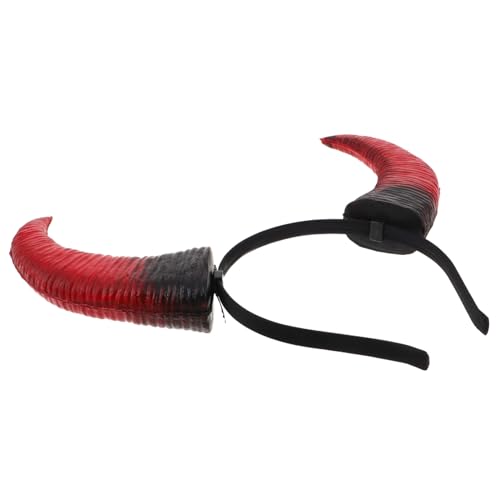 Cabilock Dämonen Hörner Haarreif Halloween Kostüm Zubehör Rotes Schwarz Animal Simulation Hörner Stirnband Bequemer Vielseitiger Teufel Kopfputz für Damen Herren Karneval Cosplay Party Cabilock Dämonen Hörner Haarreif Halloween Kostüm Zubehör Rotes Schwarz Animal Simulation Hörner Stirnband Bequemer Vielseitiger Teufel Kopfputz für Damen Herren Karneval Cosplay Party von Cabilock