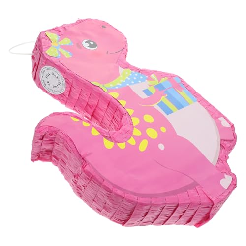 Cabilock Dinosaurier Piñata für Geburtstagsfeier Lustige Dekoration Rosa Dino Design für Kindergeburtstag und Themenpartys von Cabilock