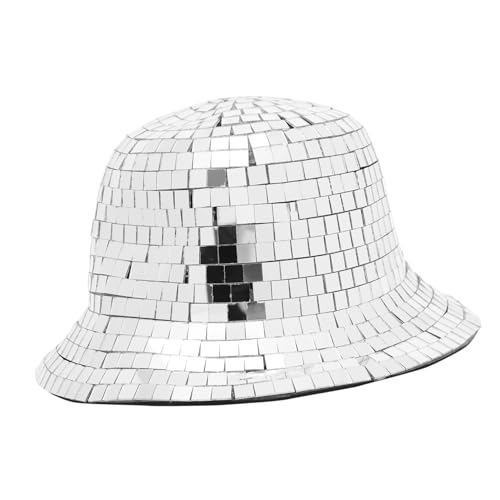 Cabilock Disco Pailletten Fischerhut Cowgirl Partyhut Atmungsaktiv Leicht für Damen und Herren Modischer Western Mirrored Bucket Hat Bequemes Material für Kostüm Cosplay und Bühnenauftritte Cabilock Disco Pailletten Fischerhut Cowgirl Partyhut Atmungsaktiv Leicht für Damen und Herren Modischer Western Mirrored Bucket Hat Bequemes Material für Kostüm Cosplay und Bühnenauftritte von Cabilock