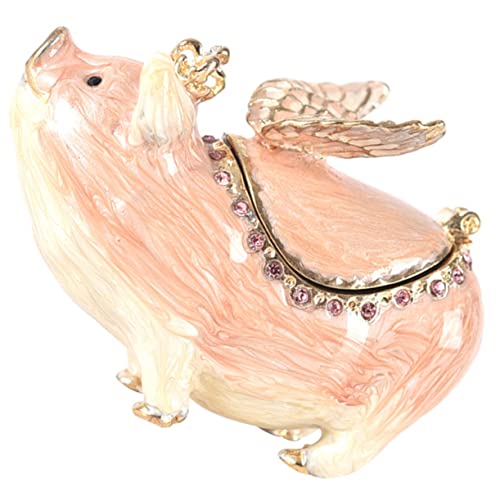 Cabilock Elegante Schmuckschatulle Mit Schweine-design Stabile Schmuckaufbewahrung Für Ringe Ohrringe Halsketten Dekorative Box Für Geburtstagsgeld von Cabilock