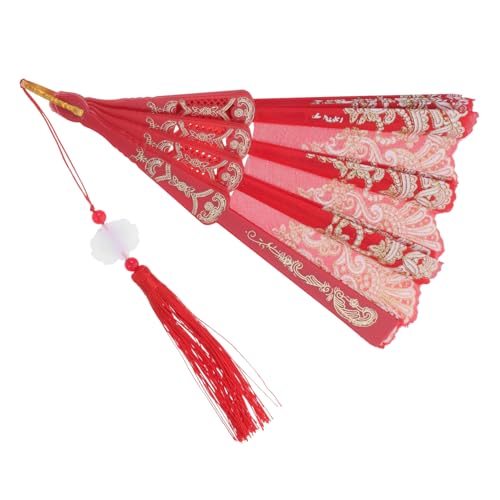 Cabilock Eleganter Faltfächer mit Tassel Traditioneller Handgefertigter Fächer im Antiken Stil für Aufführungen Hochzeiten und Partys als Kompakt und Praktisch von Cabilock