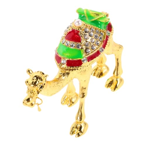 Cabilock Elegante Kamel Schmuckschatulle Dekorative Schmuckaufbewahrung Tragbarer Organizer Handgefertigtes Scharnier von Cabilock