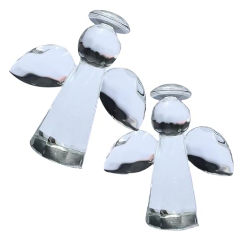 Cabilock Zarte Engelfigur Aus Glas 2 Stück Engel-Charme-Ornament Kreatives in Engelform Fürs Für Freunde Cabilock Zarte Engelfigur Aus Glas 2 Stück Engel-Charme-Ornament Kreatives in Engelform Fürs Für Freunde von Cabilock