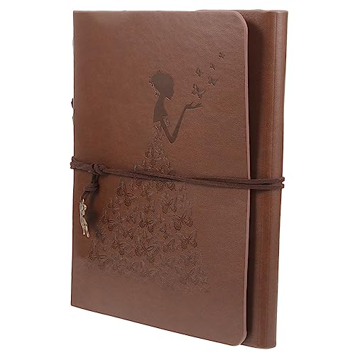 Cabilock Retro Diy Fotoalbum Aus Pu-leder Tragbar Mit Zugband Für Familienfotos Kreatives Scrapbook Handgemachtes Erinnerungsbuch Mittlere Für Reisen Und Persönliche Erinnerungen von Cabilock