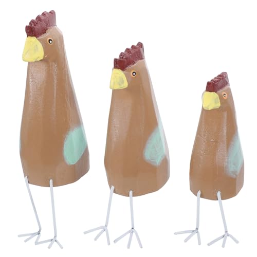 Cabilock Exquisites 3-teiliges Hühnerfiguren-Set Aus Holz Hühnerdekor Für Die Küche Robuster Raumschmuck Cabilock Exquisites 3-teiliges Hühnerfiguren-Set Aus Holz Hühnerdekor Für Die Küche Robuster Raumschmuck von Cabilock