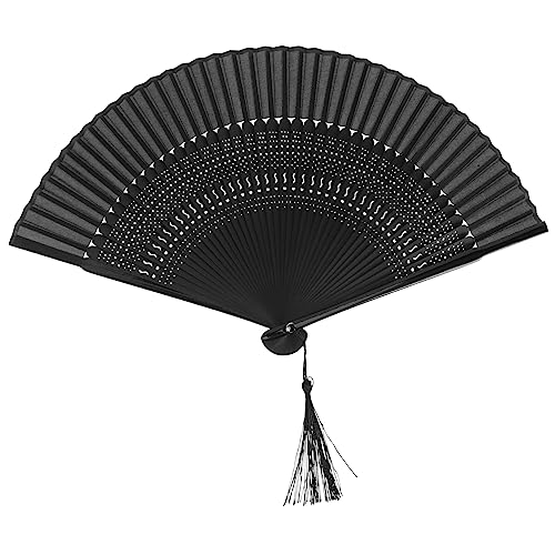 Cabilock Faltbarer Handfächer mit Quaste Chinesischer Dekorativer Fächer für Tanz Hochzeiten Partys und Sommerreisen Eleganter Fächer Kunstvollem Design Leicht und Tragbar Cabilock Faltbarer Handfächer mit Quaste Chinesischer Dekorativer Fächer für Tanz Hochzeiten Partys und Sommerreisen Eleganter Fächer Kunstvollem Design Leicht und Tragbar von Cabilock