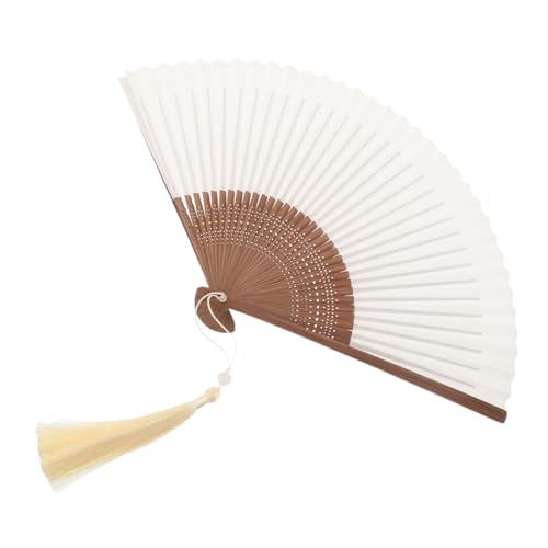 Cabilock Faltbarer Weißer Handfächer aus Xuan-papier Leichter Tragbarer Chinesischer Handfächer Faltbarer Papierfächer für Kalligraphie Malerei Sommerpicknick und Kulturelle Dekorationen Cabilock Faltbarer Weißer Handfächer aus Xuan-papier Leichter Tragbarer Chinesischer Handfächer Faltbarer Papierfächer für Kalligraphie Malerei Sommerpicknick und Kulturelle Dekorationen von Cabilock