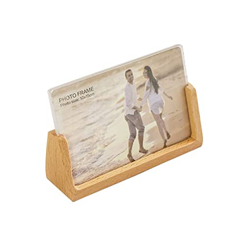 Cabilock Fotohalter-clipständer Foto-memo Aus Holz Desktop-fotorahmen U-förmiger Bilderrahmen Aus Acryl Holzhalterung Fotoständer Postkartenhalter Memohalter Schreibtisch Haftnotiz Bambus von Cabilock