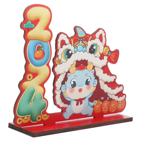 Cabilock Frühlingsfest Holzschild Tischdekoration Jahr des Drachen Holzkunst Tischornament Chinesische Neujahrsdekoration Langlebig aus Holz für Büro und Zuhause Cabilock Frühlingsfest Holzschild Tischdekoration Jahr des Drachen Holzkunst Tischornament Chinesische Neujahrsdekoration Langlebig aus Holz für Büro und Zuhause von Cabilock