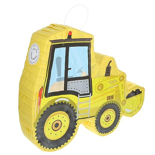 Cabilock Gelbe Bagger Piñata aus Papier Dekorative Baustellen Party Deko Lustige Pinata für Geburtstag Familienfeier und Fiesta zum Befüllen mit Süßigkeiten und Mini von Cabilock