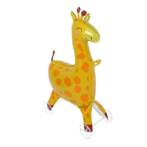 Cabilock Giraffe Luftballon mit Rädern Stehende Tierdekoration für Geburtstagsfeiern Dschungel Thema Partyzubehör Einfach Aufzublasen Vielseitig und Spaßig für Erwachsene von Cabilock
