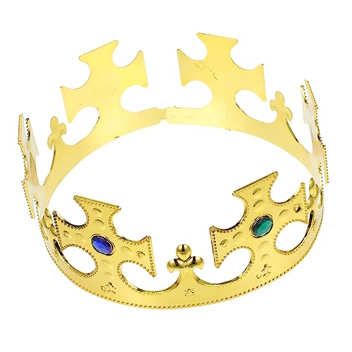 Cabilock Goldene Partydeko Leichte Stabile Kunststoff Kopfbedeckung für Halloween Geburtstagsfeier Karneval und Rollenspiele Kindgerechtes Tragbares Design für Kleinkinder von Cabilock