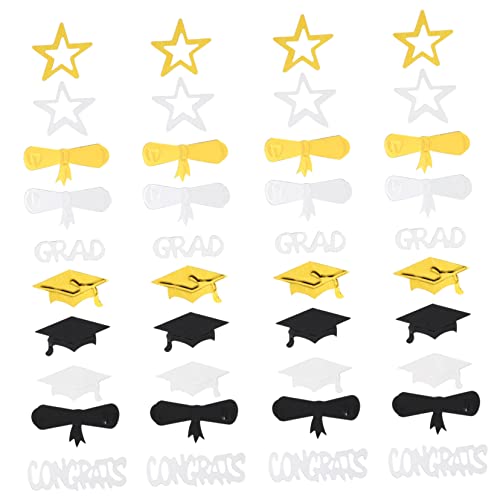 Cabilock Graduation Party Konfetti mit Doktorhut und Schriftrolle Wasserdichtes Einzigartiges Ballon Füllmaterial Vielseitige Tisch und Wanddekoration für Fotos und Feierlichkeiten von Cabilock