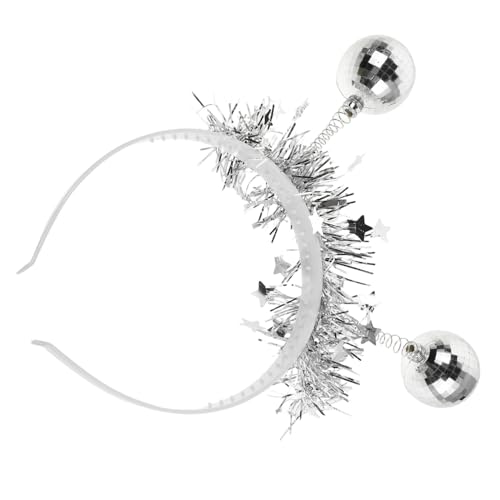 Cabilock Haarreif mit Disco kugel Glitzernder Kopfschmuck für Party Tanz und Karneval Reflektierender Mirror Ball Haarreif für Damen Bequemer Sitz Trendiges Cosplay Zubehör von Cabilock