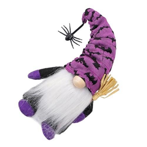 Cabilock Halloween Deko Gnom Puppe mit Spinne und Fledermaus Material Langlebige Grusel Deko für Party und Kinderzimmer Kuschelige Halloween Dekoration für Freunde und Familie von Cabilock