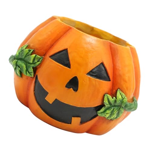 Cabilock Halloween Deko Kürbis aus Resin mit Süßem Gesicht Kreative Aufbewahrung für Süßigkeiten und Snacks Partyzubehör für Halloween Dekorationen Cabilock Halloween Deko Kürbis aus Resin mit Süßem Gesicht Kreative Aufbewahrung für Süßigkeiten und Snacks Partyzubehör für Halloween Dekorationen von Cabilock