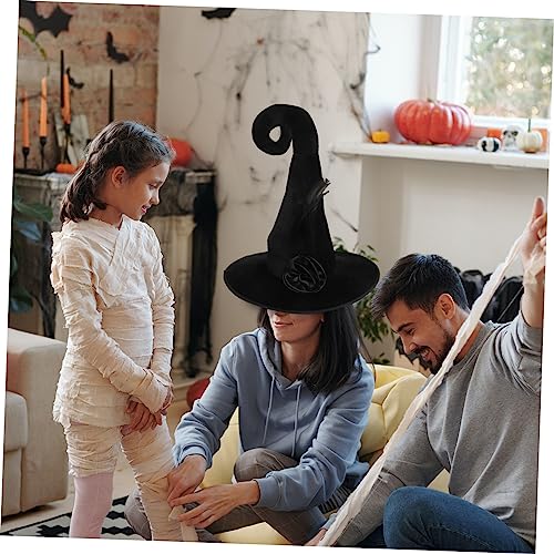Cabilock Halloween Hexenhut aus Weichem Breiter Rand Bequemer Partyhut für Damen Halloween Kostüm Accessoire für Cosplay Masquerade und Gruselige Dekorationen Cabilock Halloween Hexenhut aus Weichem Breiter Rand Bequemer Partyhut für Damen Halloween Kostüm Accessoire für Cosplay Masquerade und Gruselige Dekorationen von Cabilock