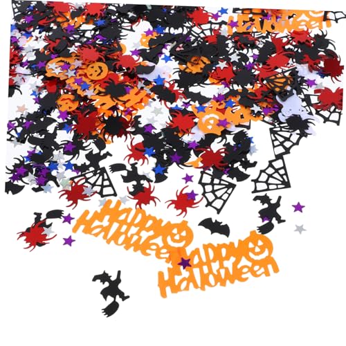 Cabilock Halloween Konfetti Mischung mit Fledermäusen Spinnen und Gespenstern für Gruselige Partys und Feiern für Verschönerung von Einladungen und Tischdekorationen von Cabilock