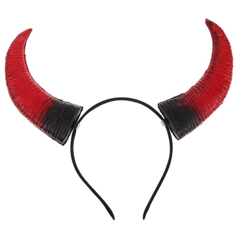 Cabilock Halloween Teufelshorn Haarreif Rot Schwarz Komfortables Kleines Hörner Stirnband für Damen Herren Vielseitiges Cosplay Accessoire für Party Karneval und Fotoshooting Evil Demon Cabilock Halloween Teufelshorn Haarreif Rot Schwarz Komfortables Kleines Hörner Stirnband für Damen Herren Vielseitiges Cosplay Accessoire für Party Karneval und Fotoshooting Evil Demon von Cabilock