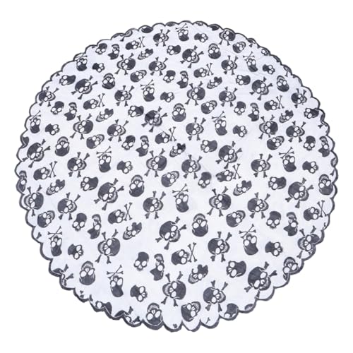 Cabilock Halloween Tischdecke Rund Polyester Spitze Schwarz Party Dekoration Wetterfest Abwaschbar für Innen Außen Feier Cabilock Halloween Tischdecke Rund Polyester Spitze Schwarz Party Dekoration Wetterfest Abwaschbar für Innen Außen Feier von Cabilock