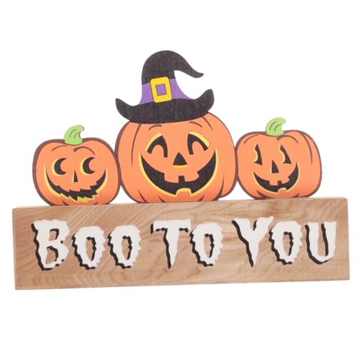 Cabilock Halloween Tischdekoration Holz Tischschild Halloween Party Dekorationsornament Desktop Ornament für Zuhause Hotel Einkaufszentrum von Cabilock