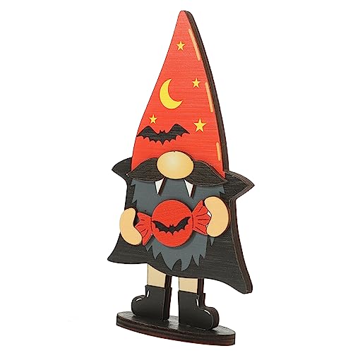Cabilock Halloween Tischdekoration Holzgnome Rustikale Deko für Halloweenfeiern Leicht und Kompakt für Partys und Feste Niedliche Holzfigur für Erwachsene von Cabilock