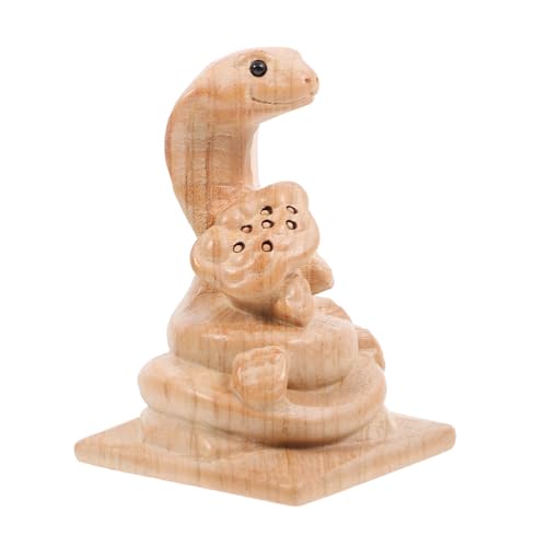 Cabilock Handgeschnitzte Holzschlangenfigur Jahr des Schlangens Holzdeko Desktop Ornament Kreative Tischdekoration für Cabilock Handgeschnitzte Holzschlangenfigur Jahr des Schlangens Holzdeko Desktop Ornament Kreative Tischdekoration für von Cabilock