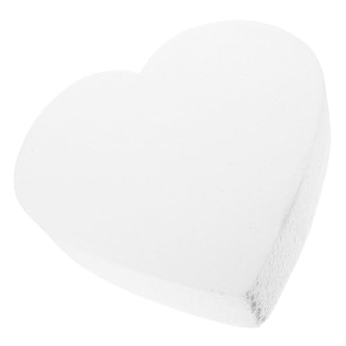 Cabilock Herzförmiges Schaumstoff Kuchenmodell Ø Leichtes Übungsmodell Wiederverwendbar Für Tortendekoration Backanfänger Hochzeit Cupcake-Topper Zubehör von Cabilock