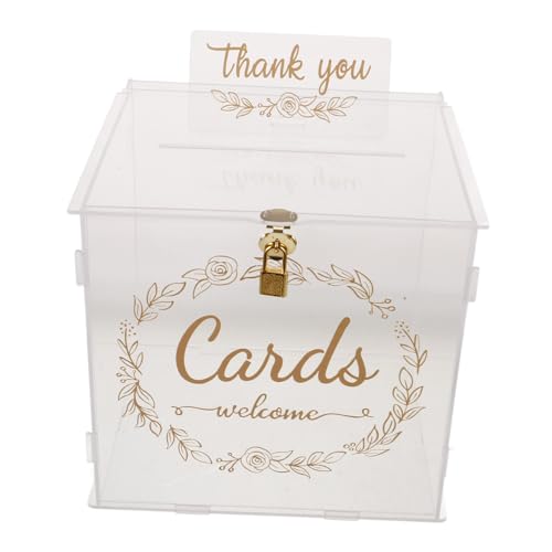 Cabilock Hochzeitskartenbox aus mit Schloss Aufbewahrungsbox für Hochzeiten und Partys Vielseitig Einsetzbar und für und Karten Cabilock Hochzeitskartenbox aus mit Schloss Aufbewahrungsbox für Hochzeiten und Partys Vielseitig Einsetzbar und für und Karten von Cabilock