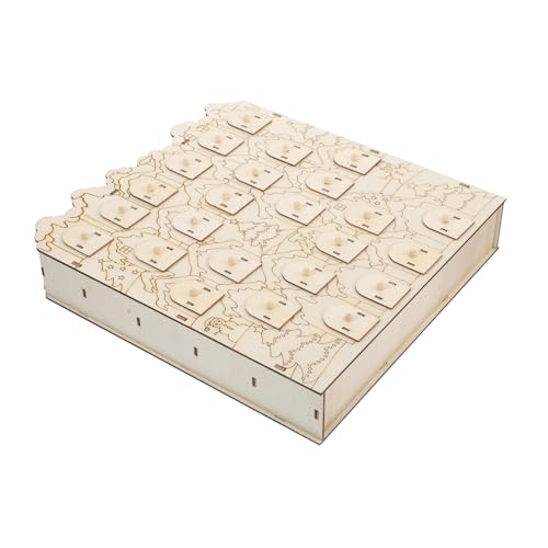 Cabilock Holz Adventskalender mit Kreative Weihnachtsdekoration für Countdown Weihnachten und Langlebig für Festliche Tischgestaltung von Cabilock