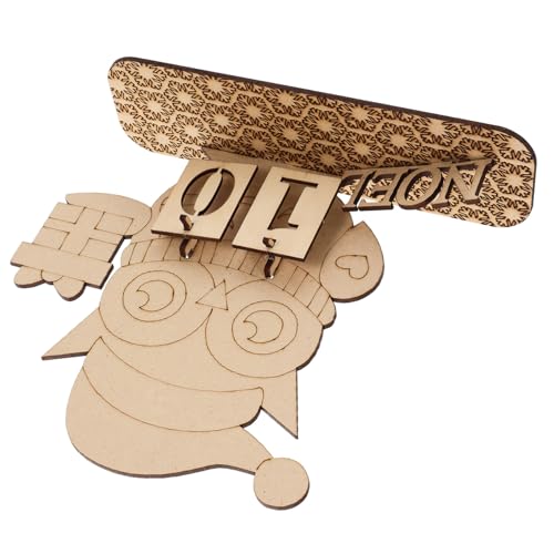 Cabilock Holz Adventskalender zum Befüllen Weihnachts Countdown Dekoration DIY Desktop Ornament für Weihnachtsdeko Zuhause und Büro mit Einstellbarem Datum und Kreativem Design von Cabilock