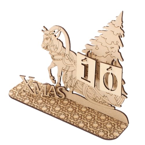 Cabilock Holz Adventskalender zum Selberbefüllen Verstellbare Zahlen Langlebiger DIY Weihnachtskalender Handgefertigte Holzdekoration für Weihnachten Festlicher Countdown für Zuhause und von Cabilock