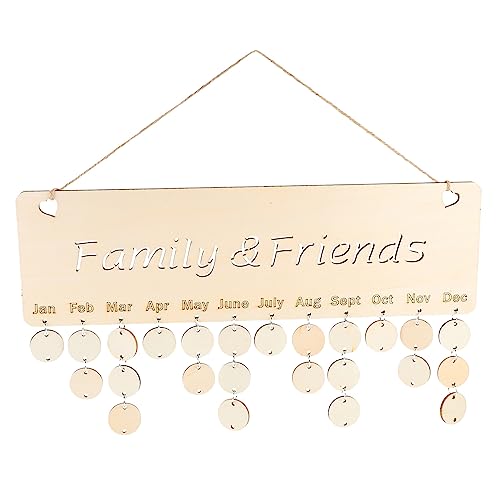 Cabilock Holz Hängender Geburtstagskalender DIY Holzschild Wanddekoration Unbehandelte Holzscheibe Zum Beschriften Familienfreundliches Handgemachtes Wohnaccessoire Cabilock Holz Hängender Geburtstagskalender DIY Holzschild Wanddekoration Unbehandelte Holzscheibe Zum Beschriften Familienfreundliches Handgemachtes Wohnaccessoire von Cabilock