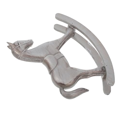 Cabilock Holz Schaukelpferd Vintage Design Dekorative Pferdestatue Handgefertigt Tischstatue Für Wohnzimmer Bücherregal Rustikale Tierfigur Ornament von Cabilock