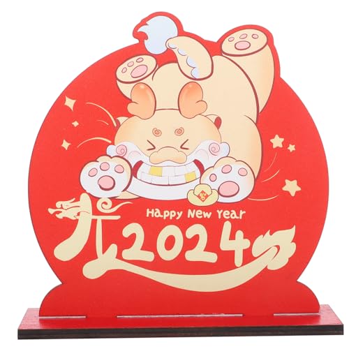 Cabilock Holz Tischschild Chinesisches Neujahr Dekoration Drachenjahr Holzkunst Ornament Festliche Tischdeko für Zuhause Garten Landschaft Cabilock Holz Tischschild Chinesisches Neujahr Dekoration Drachenjahr Holzkunst Ornament Festliche Tischdeko für Zuhause Garten Landschaft von Cabilock