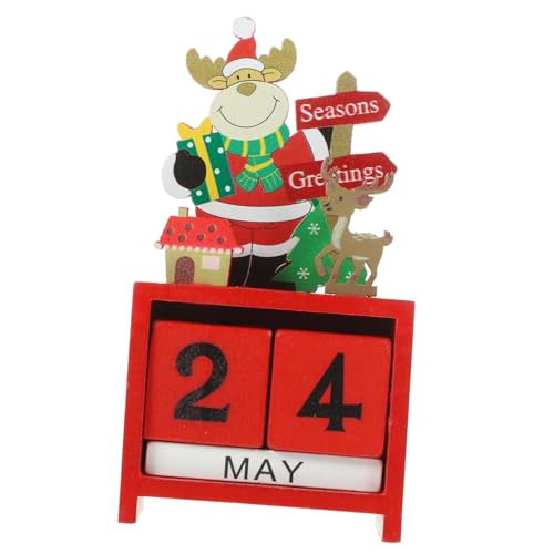 Cabilock Holz Weihnachtskalender Block Tischkalender Handgefertigt Multifunktional Weihnachtsdeko Desktop Ornament Geschenkidee Rot mit Rentier für Büro Zuhause Feiertage Cabilock Holz Weihnachtskalender Block Tischkalender Handgefertigt Multifunktional Weihnachtsdeko Desktop Ornament Geschenkidee Rot mit Rentier für Büro Zuhause Feiertage von Cabilock